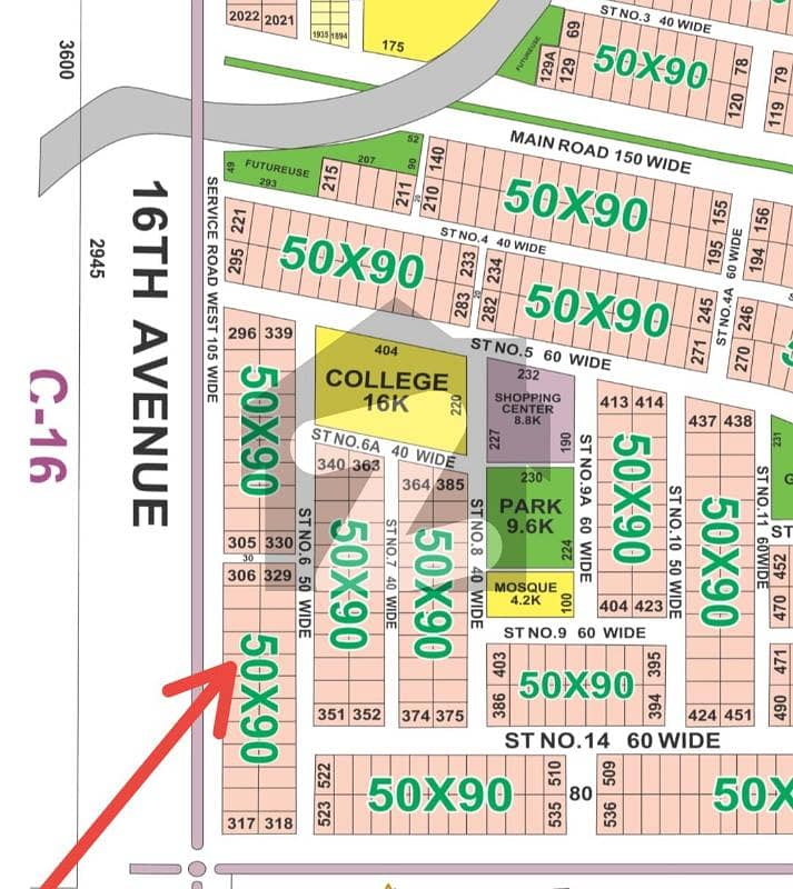 Main 16th Avenue Road Residential Plot For Sale In C-15 Main 16th Avenue Road Residential Plot For Sale In C-15