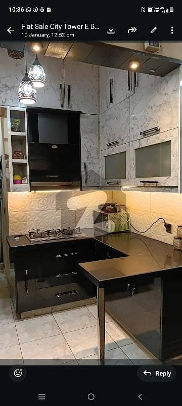 سٹی ٹاور اینڈ شاپنگ مال یونیورسٹی روڈ,کراچی میں 2 کمروں کا 4 مرلہ فلیٹ 1.25 کروڑ میں برائے فروخت۔