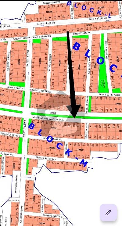 MAIN BOULEVARD BEST PLOT IS UP FOR SALE