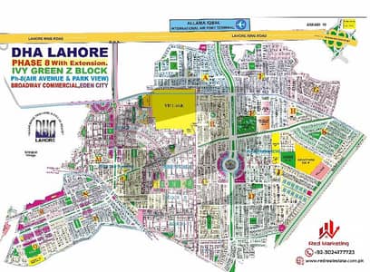Park view D h a ph 8 1 Kanal plot for sale near school park Ring road barki road
