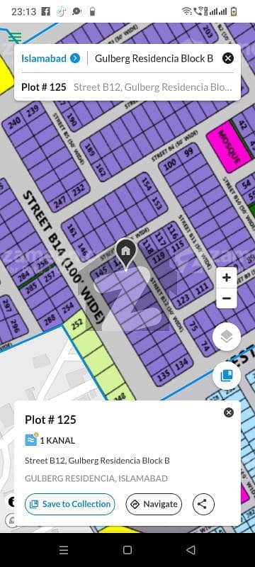 B Block 1 Kanal Develop Possession Plot Available For Sale In Gulberg Rasidencia Islamabad