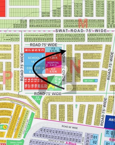75 Ft Road Facing Plot | N Block | Direct Access 300 Ft Jhelum Road | Near Pine Avenue & Sharif Medical City | Prime Location