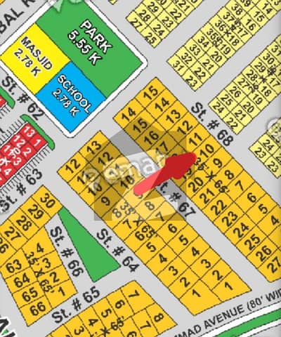 Plot for Sale Sector F, Street 68 (Top Class Location)