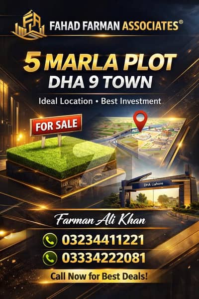 Fahad Farman Associates Offers DHA 9 Town Plot For Sale