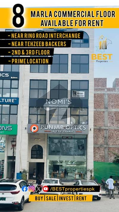 8 Marla Commercial Building's 2nd Floor For Rent In Lake City Main Boulevard