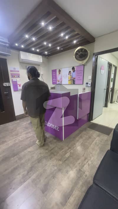 Showroom for Rent Prime Clifton Location  1100 Sq. Ft. Mezzanine Showroom Available at Marine Galleria Schon Circle  An excellent investment opportunity in the heart of Clifton Block 9, one of Karachis most sought-after commercial zones.