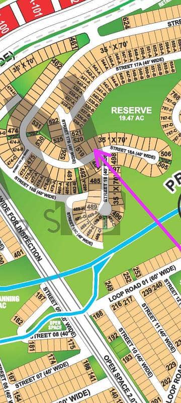 Plot No517 Single Belt With Allotment Extra Land 35 Sqyard paid plot FOR SALE at Precicnt-16. Easy Access to Jinnah Avenue. Facing Grand Jamia Mosque