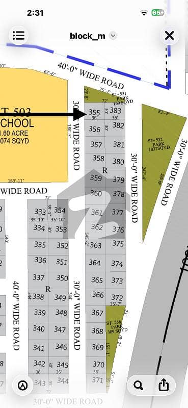 Naya Nazimabad 120SQ Yd Corner Green Belt Plot available for sale