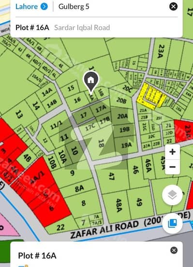 گلبرگ 5 گلبرگ,لاہور میں 1 کنال رہائشی پلاٹ 9.0 کروڑ میں برائے فروخت۔