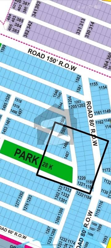 1 KANAL Plot On 80 Ft Rd