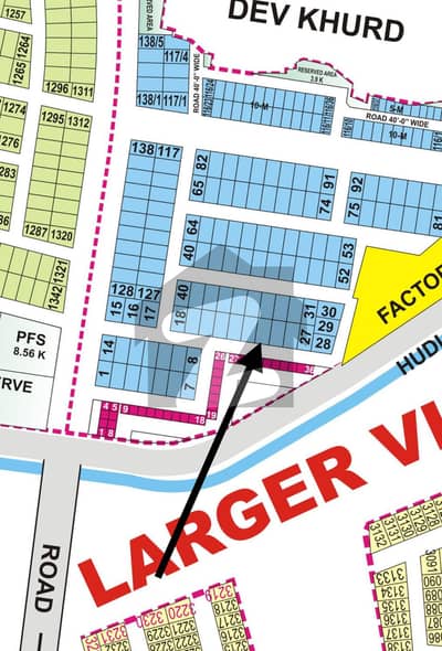 Lowest Rate One Kanal Plot for sale carpeted Road on Ground 9Prism