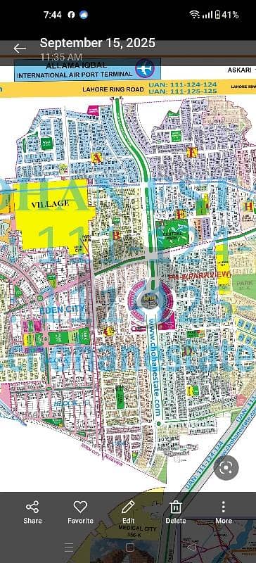 1 kanal plot phase 8 park view top location for sale in DHA Lahore