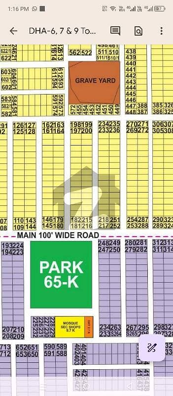 ڈی ایچ اے فیز 7 - بلاک یو فیز 7,ڈیفنس (ڈی ایچ اے),لاہور میں 1 کنال رہائشی پلاٹ 2.5 کروڑ میں برائے فروخت۔