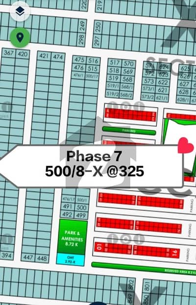 Plot 500/8-X @325 | 1 to 1 Meeting | 1 Kanal Plot for Sale at Prime Location of Phase 7 | Reasonable Price