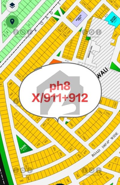 Plot No X/911+912 | 1 Kanal Pair Plot for Sale in Phase 8 At Prime Location | Corner Plot