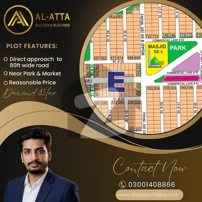 4 Marla commercial plot available for sale in sector E
