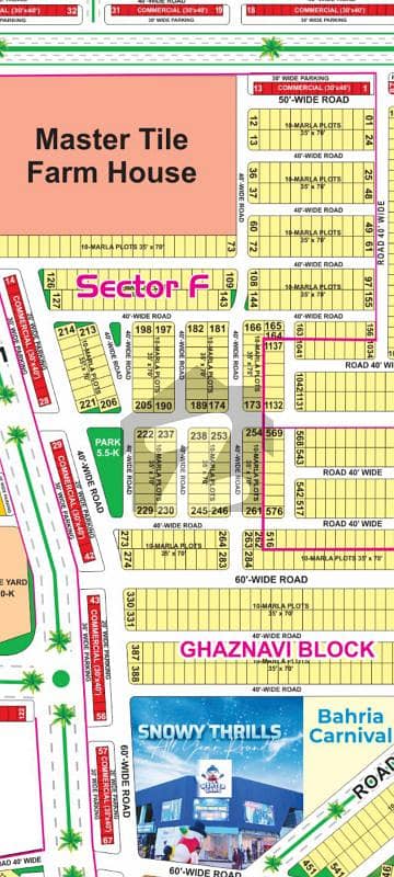 5 Marla On Ground Possession Main Boulevard Commercial plot For Sale In Ghaznavi Block Bahria Town Lahore