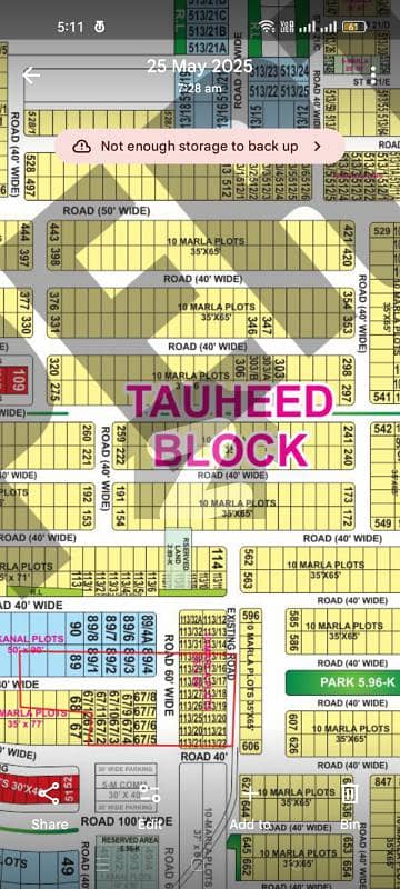 10 Marla On Ground Possesion Plot For Sale In Tauheed Block Bahria Town Lahore