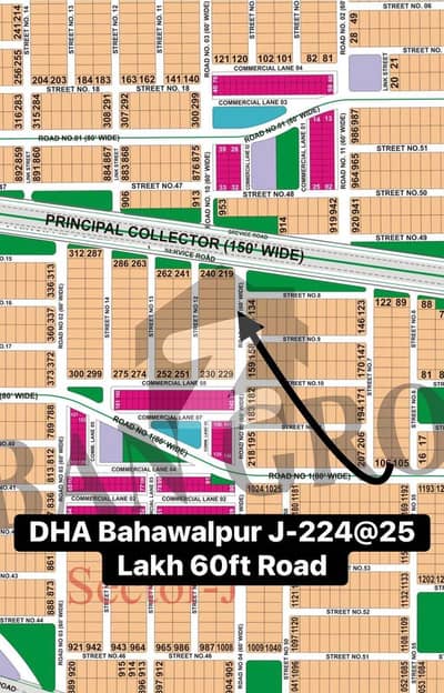 Top Location Kanal Plot for Sale 65ft wide Road Close to Main Boulevard DHA Bahawalpur