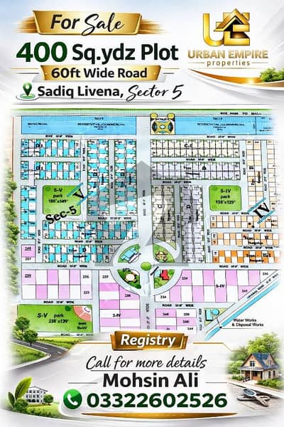 صادق لیونا - سیکٹر 5 صادق لیونا,حیدرآباد بائی پاس,حیدر آباد میں 1 کنال رہائشی پلاٹ 1.1 کروڑ میں برائے فروخت۔