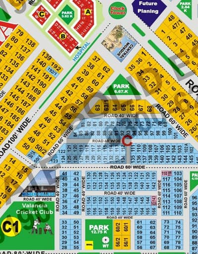 1 Kanal Plot 60 Feet Road In Unique Block Valencia