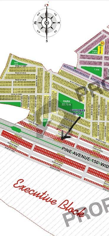 5.33 marla Commercial plot for sale on Pine avenue 150ft boulevard.