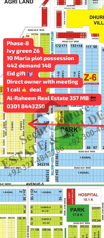 Very Low Price Plot 22 Marla Plot Possession Plot Phase 8 X &Amp; Y Block Plot Available