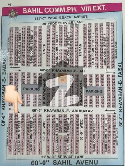 100 Sq. Yards Commercial Plot For Sale Sahil Commercial Street, DHA Phase 8 Karachi