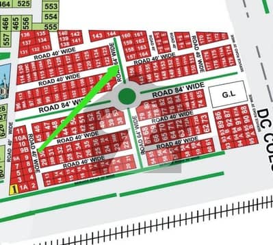 ڈی سی کالونی - نیلم بلاک ڈی سی کالونی,گوجرانوالہ میں 8 مرلہ کمرشل پلاٹ 2.25 کروڑ میں برائے فروخت۔