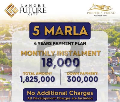 5 Marla Residential Plots On Easy Installments With No Hidden Charges