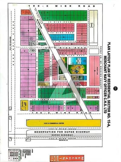 400 yard corner plot for sale in Merchant navy society scheme 33