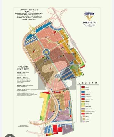 ٹاپ سٹی 1 - بلاک ڈی ٹاپ سٹی 1,اسلام آباد میں 10 مرلہ رہائشی پلاٹ 1.8 کروڑ میں برائے فروخت۔