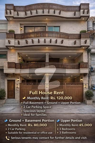 5 marla full basement house for rent