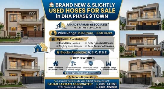 Fahad Farman Associates Offers House for Sale Dha Phase 9 Town