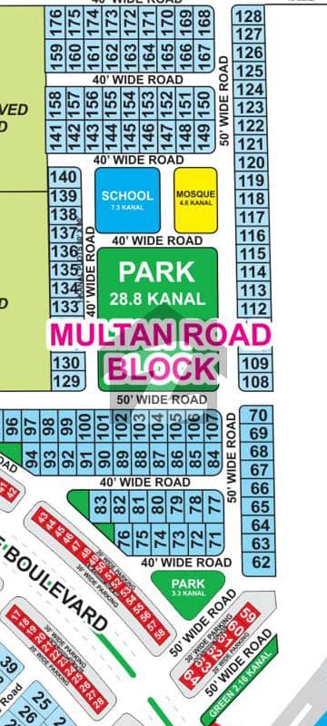 1 kanal On Ground Builder Location Plot For Sale In EE Multan Road Block Bahria Town Lahore