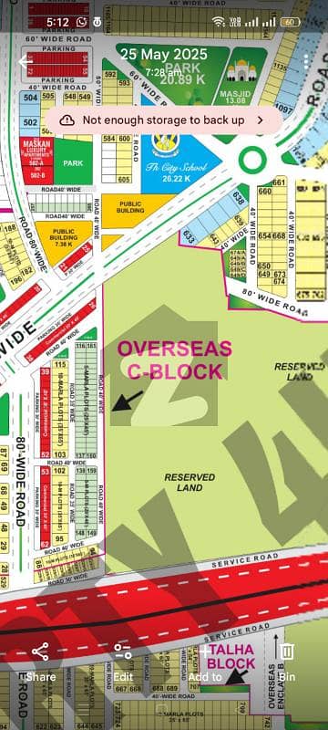 10 Marla On Ground Possesion Plot For Sale In Overseas C Block Bahria Town Lahore