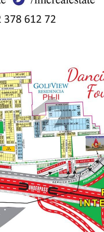 1 kanal On Ground Possession Utilities Paid Builder Location Plot For Sale In Golf View Residencia Phase 2 Block Bahria Town Lahore