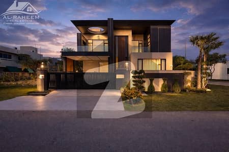 22 MARLA CORNER ULTRA MODERN MAZHAR DESIGN FULLY FURNISHED BUNGALOW WITH DOUBLE HEIGHTED TV LOUNGE FOR SALE IN DHA PHASE 7 NEAR TO RAYA.