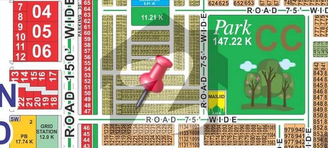On 75ft Road, 5 Marla Plot In Block-CC, Direct Access to 150ft SUTLUJ Road in LDA CITY LHR