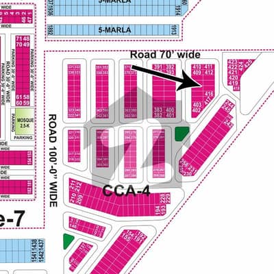 8 Marla Commercial Plot Is For Sale In CCA 4 Phase 7 DHA Lahore