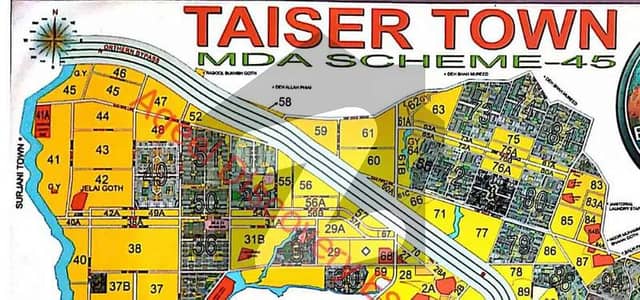 Taiser Town scheme 45 plot for sale 80sqr yd