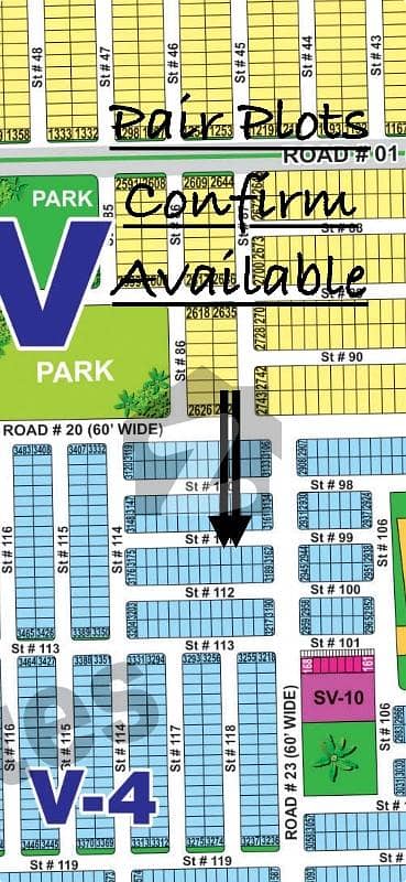 Pair Plots 5 Marla Prime location Plot Possession Sector Available For Sale in DHA Multan