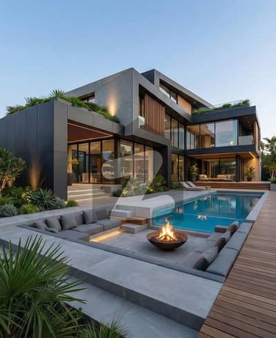 1 Kanal Lawn Plus 1 Kanal Construction Fully Furnished Full Basement Plus Swimming Pool Brand New Ultra Modern Designer Bungalow For Sale In DHA Phase 6 Lahore.