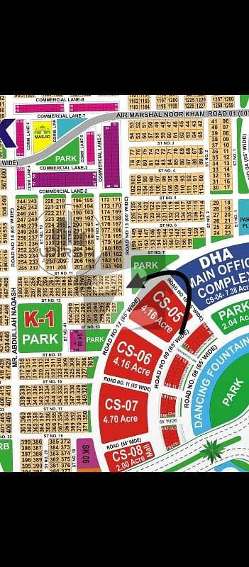 DHA Multan sector K 1 kanal corner residential plot near to park, Masjid and commercial. Very close to 300ft road.