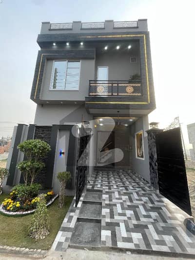 3 Marla double story house fr sale brand new home ideal and hot loction carpet road water electricity available 3D ultra model design Spanish look furnished home with wood work gated society 24 hour security guard near sozo water park near canal road near park