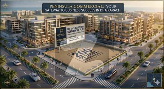Hot Location Commercial Plot 200 Yards Peninsula Commercial Lane-12 Phase VIII-E