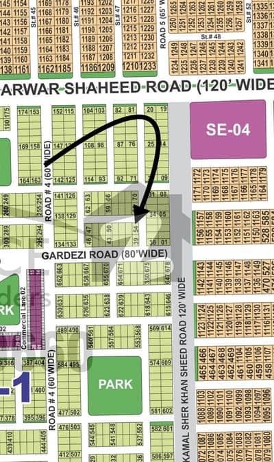 E-10 MARLA CORNER + ZERO DC PLOT