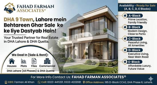 Stylish 5 Marla Brand New House DHA 9 Town C Block