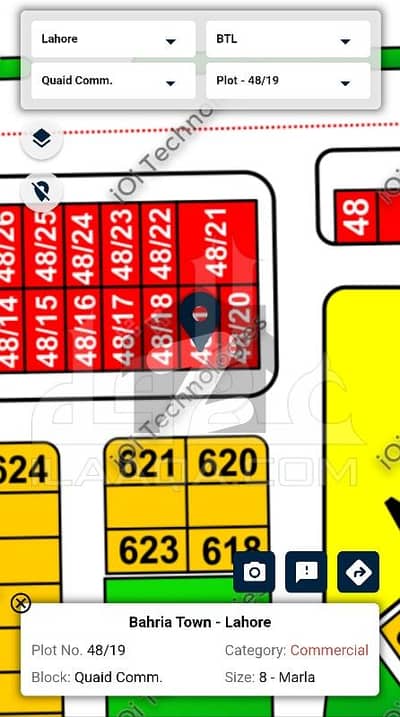 8 Marla Commercial plot Available For sale in Bahria town Lahore