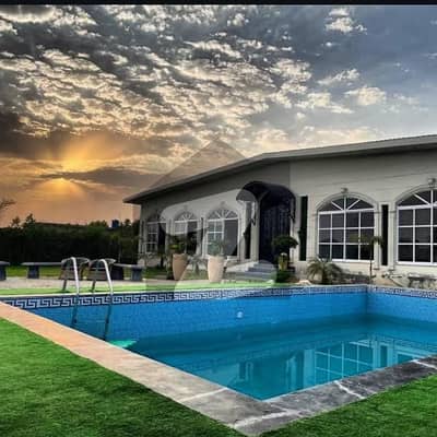 8 Kanal Fully Furnished Farm House For Rent On Badian Road | Swimming Pool | Huge Lawn | BBQ Area | AC & Solar Installed